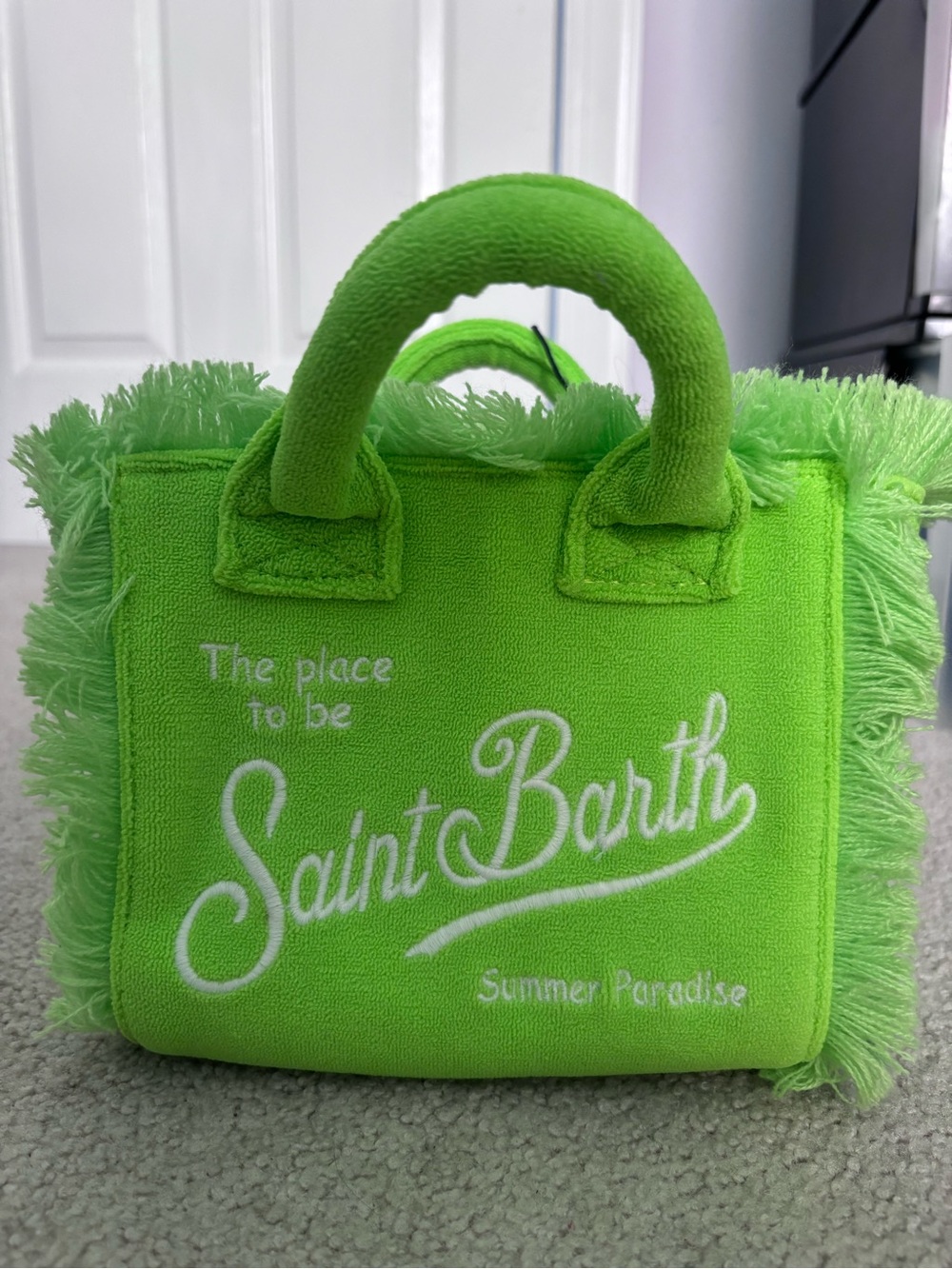 Mini Vanity Terry Fringe Saint Barth Tote Bag
